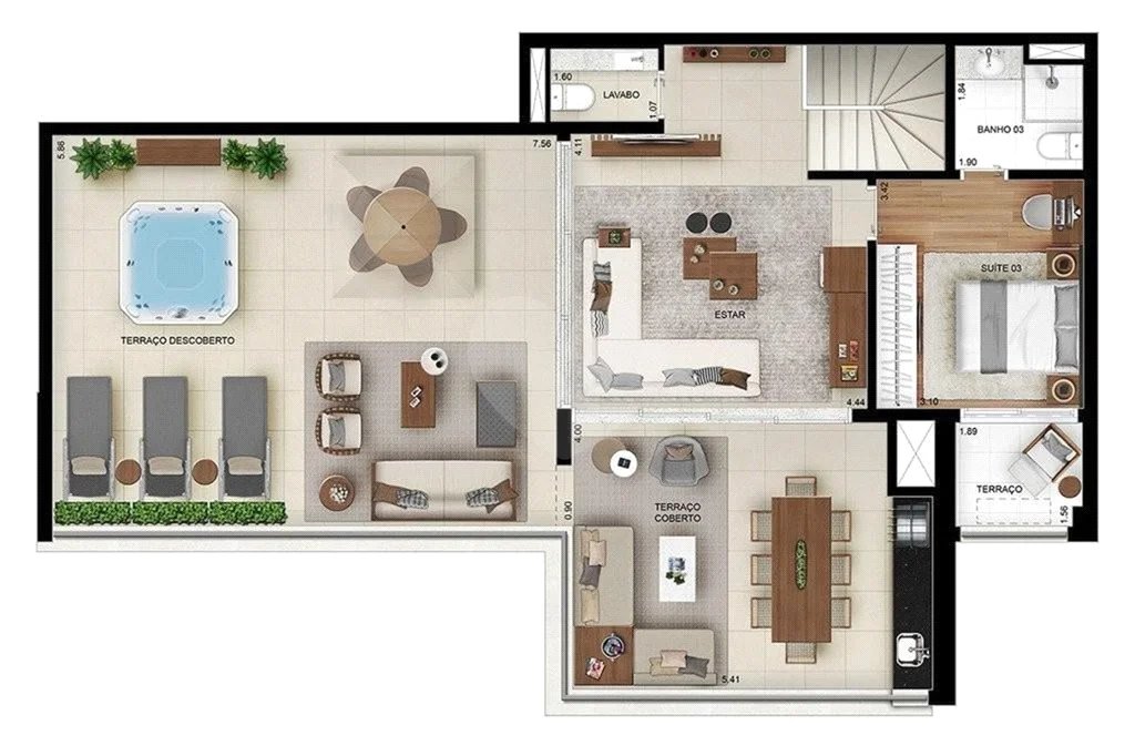Apartamento novo com 129m² na Mooca com 2 suítes e 2 vagas.