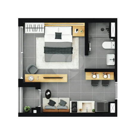 Apartamento à venda com 1 quarto em Pinheiros, São Paulo, SP