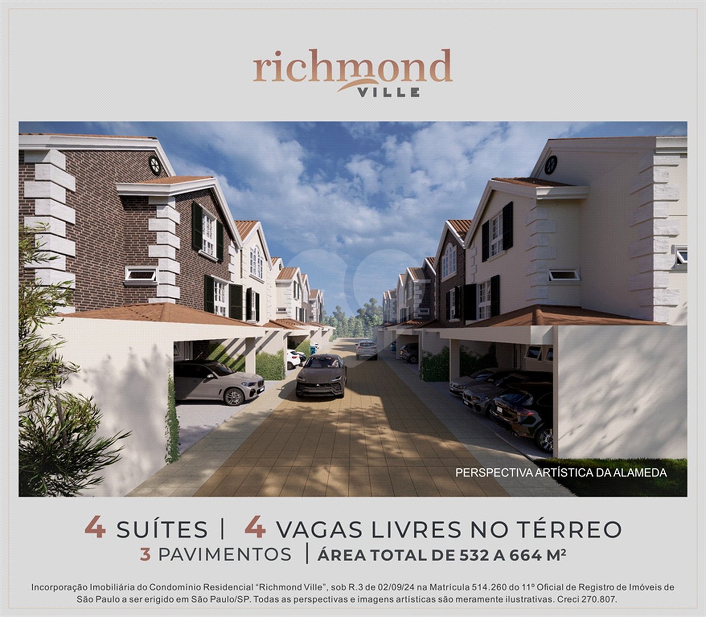 Casa à venda com 4 suítes no condomínio Richmond Ville, São Paulo - SP