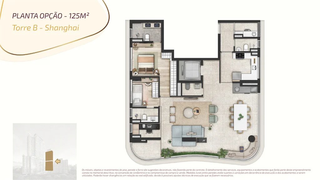 Apartamento à venda com 3 suítes em Butantã, São Paulo, SP