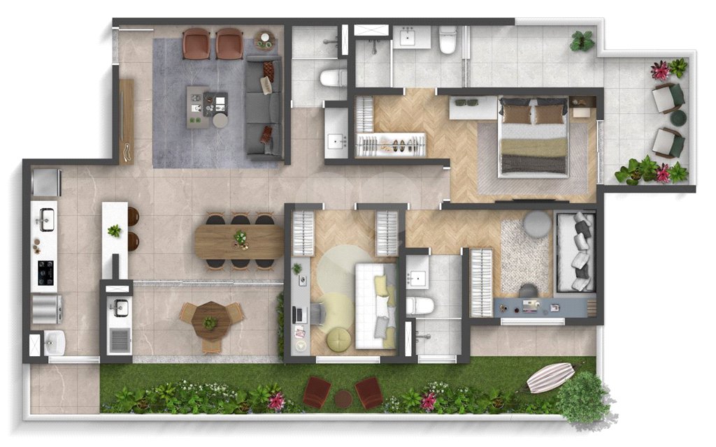 Apartamento à venda com 2 quartos, sendo 1 suíte, em Vila Espírito Santo, Sorocaba, SP