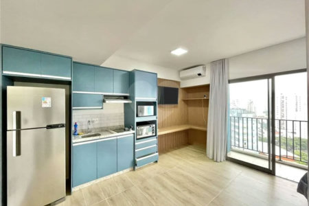 CAMPO BELO Studio VENDA em Congonhas - 100% MOBILIADO e EQIPADO, c/ lazer e serviços - De frente p/ Aeroporto - ideal p/ INVESTIDORES!