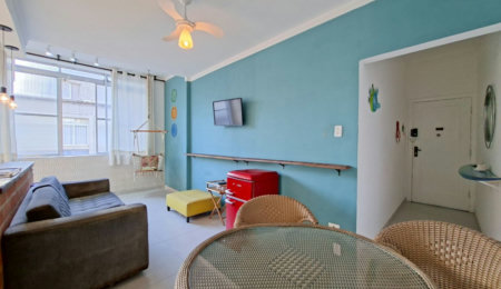 Apartamento com 1 dormitório à venda, 52 m² por R$ 450.000,00 - Aparecida - Santos/SP