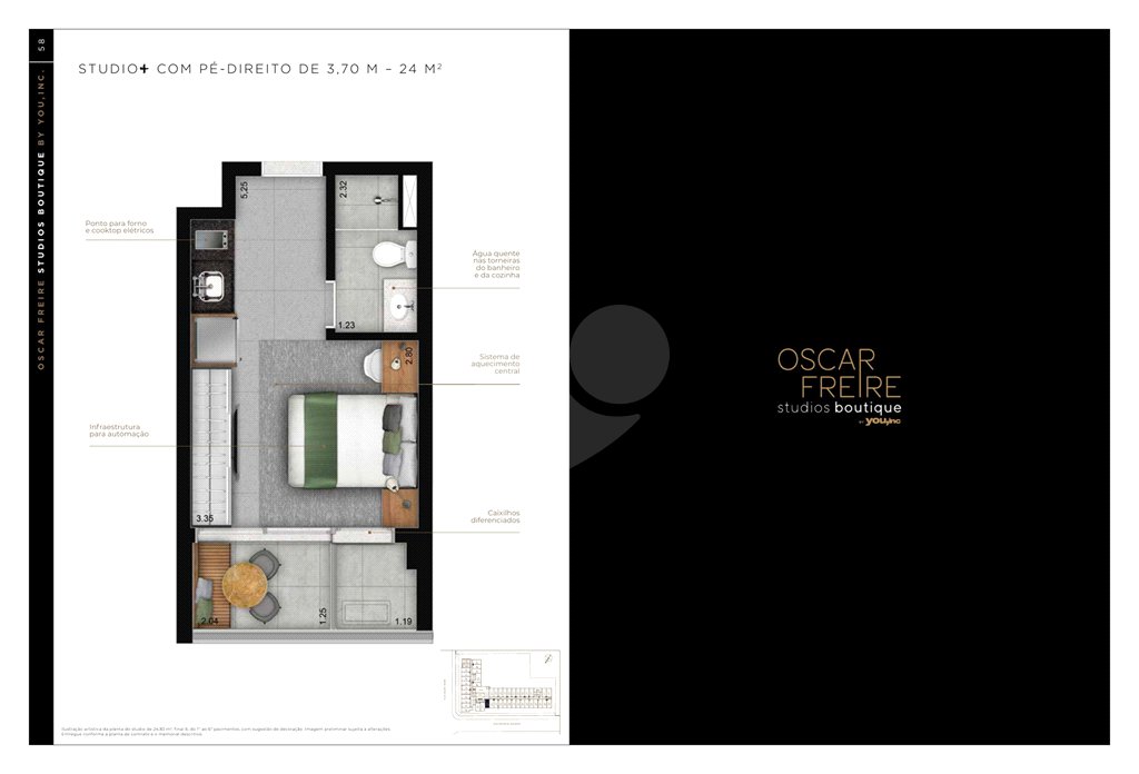 Flat à venda com 1 quarto em Jardim América, São Paulo, SP