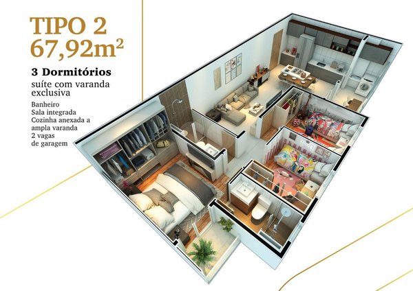 Apartamento 67m² 1