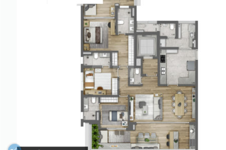 Apartamento à venda com 3 suítes em Campo Belo, São Paulo, SP