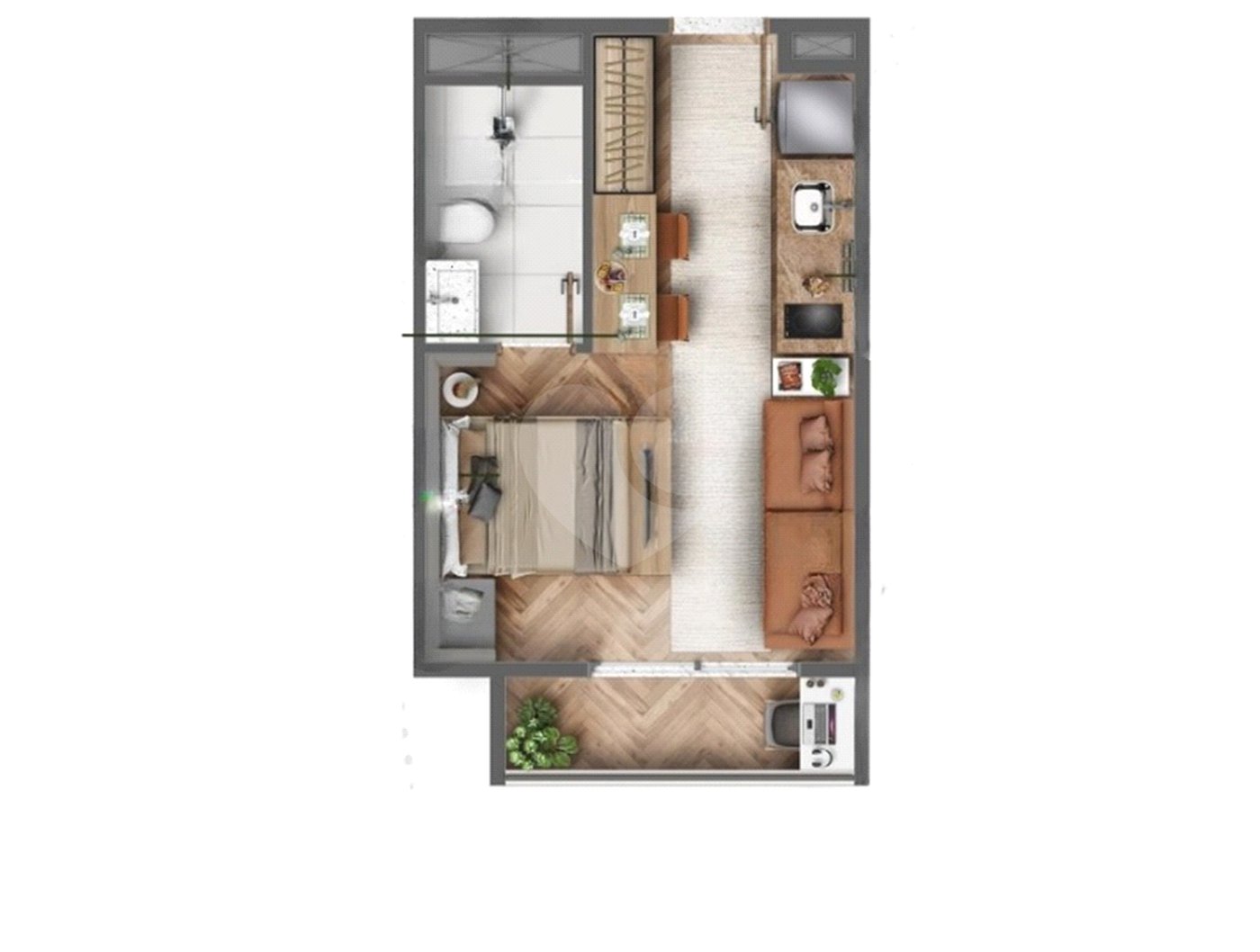 Apartamento à venda com 1 quarto em Pinheiros, São Paulo, SP