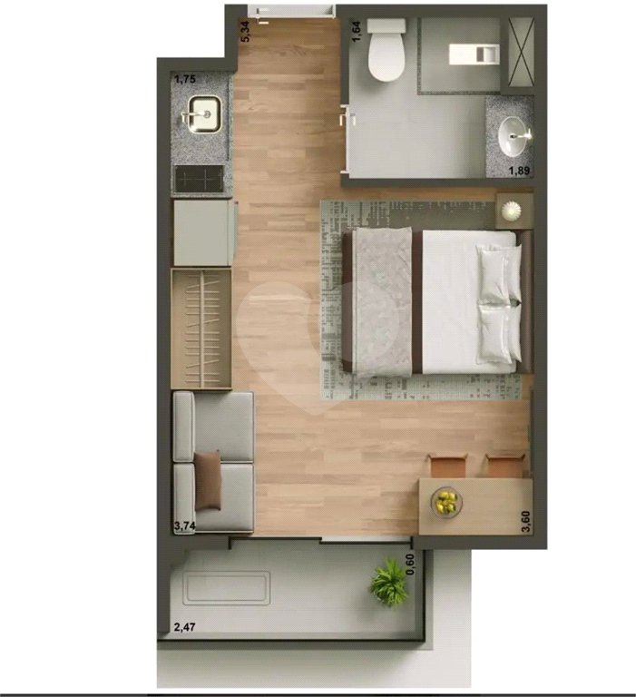 Studio à venda com 1 quarto em Pinheiros, São Paulo, SP
