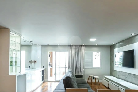 Apartamento mobiliado de 102 m² para locação no Centro de São Bernardo do Campo, com 3 dormitórios, 1 suíte, varanda gourmet com vista para o Paço Municipal, 2 vagas e lazer completo.