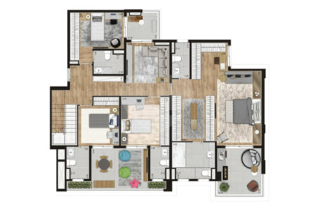 Triplex à venda com 4 suítes em Anhangabaú, Jundiaí, SP