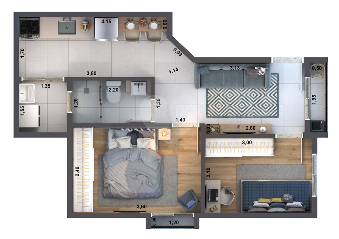 Apartamento à venda com 2 quartos em Vila Nivi, São Paulo, SP