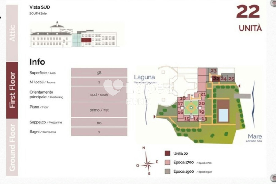 Apartamento com 1 quarto à venda em Pellestrina, Veneza, Itália – Venetia Domus