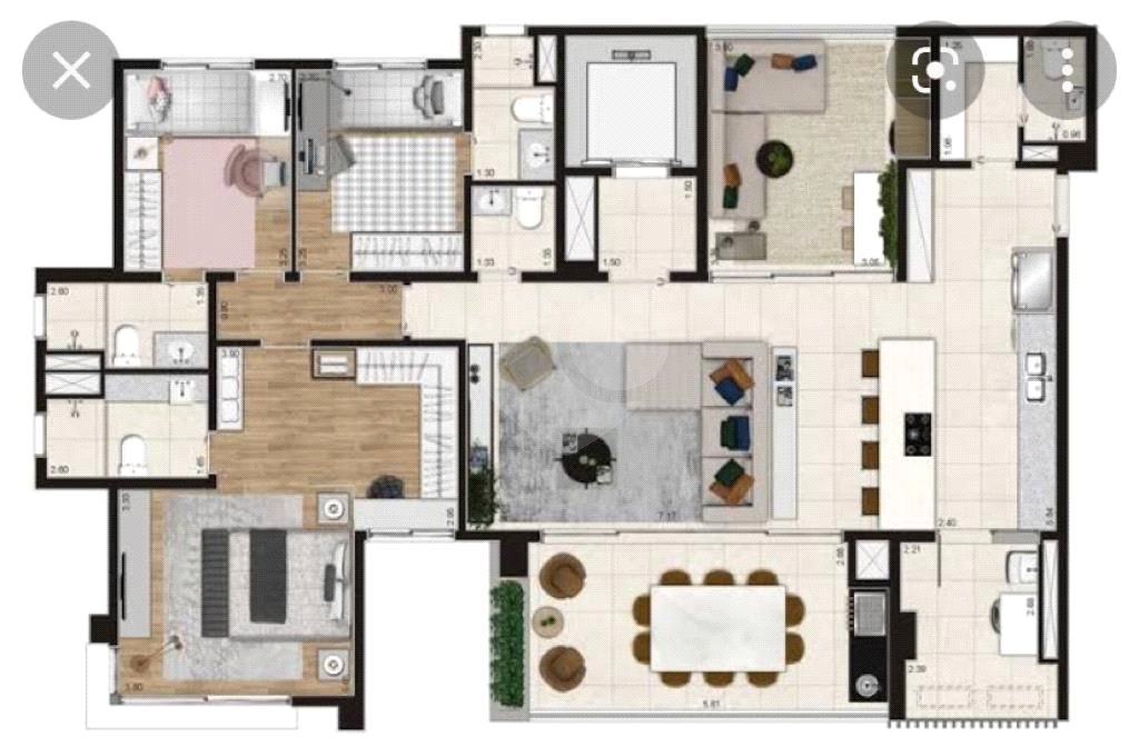 Apartamento para venda na Chacará Klabin com 165m²