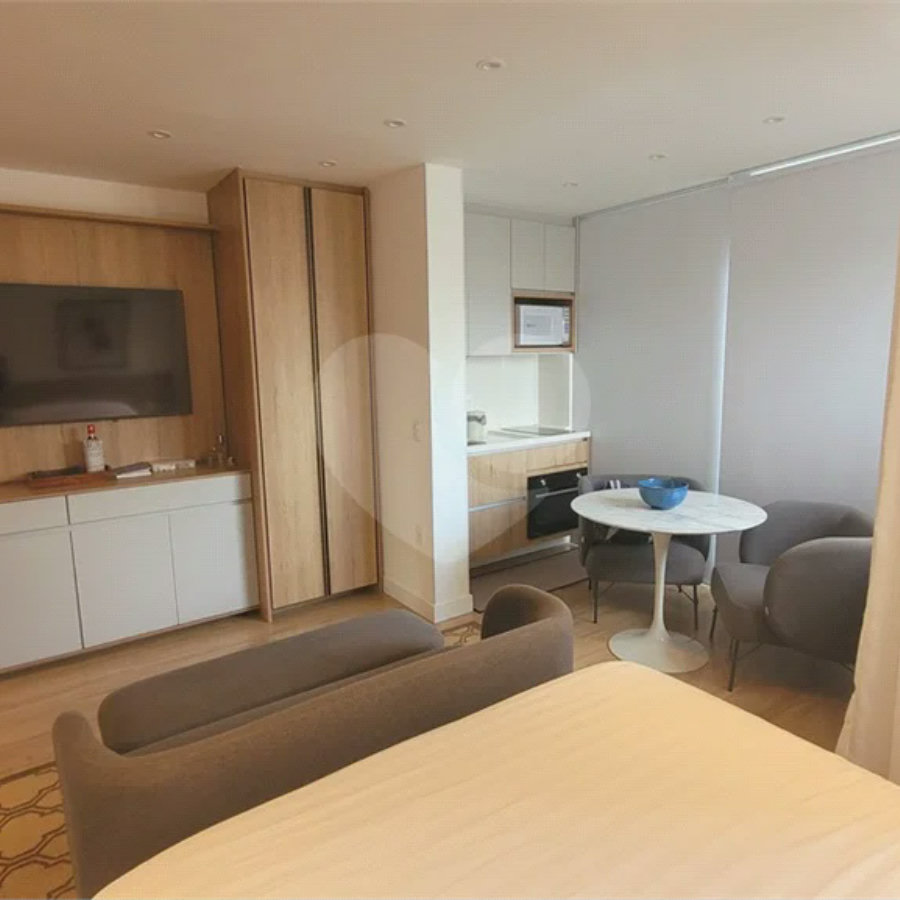 Studio sofisticado, totalmente mobiliado e pronto para morar