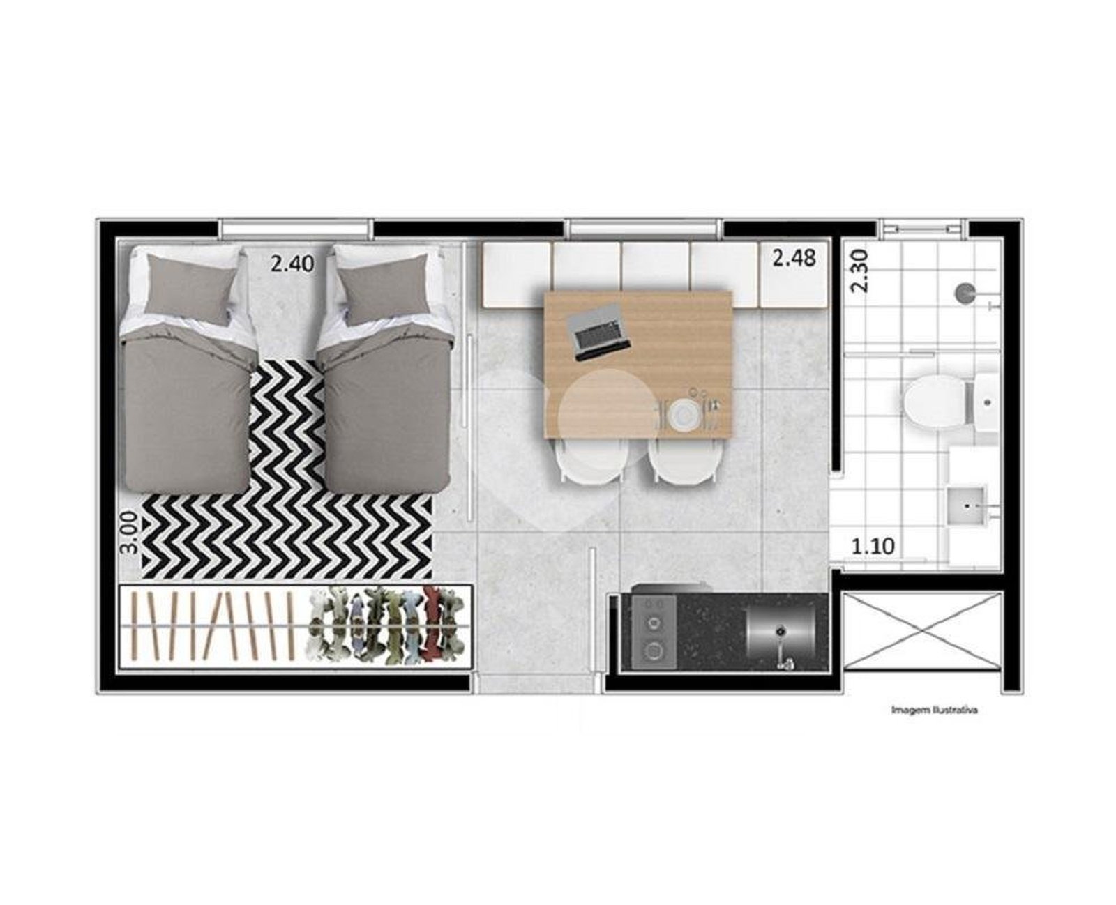 Apartamento 20m²