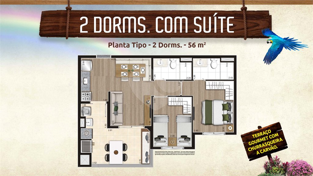 Apartamento à venda com 2 quartos, sendo 1 suíte, em Vila Maria, São Paulo, SP