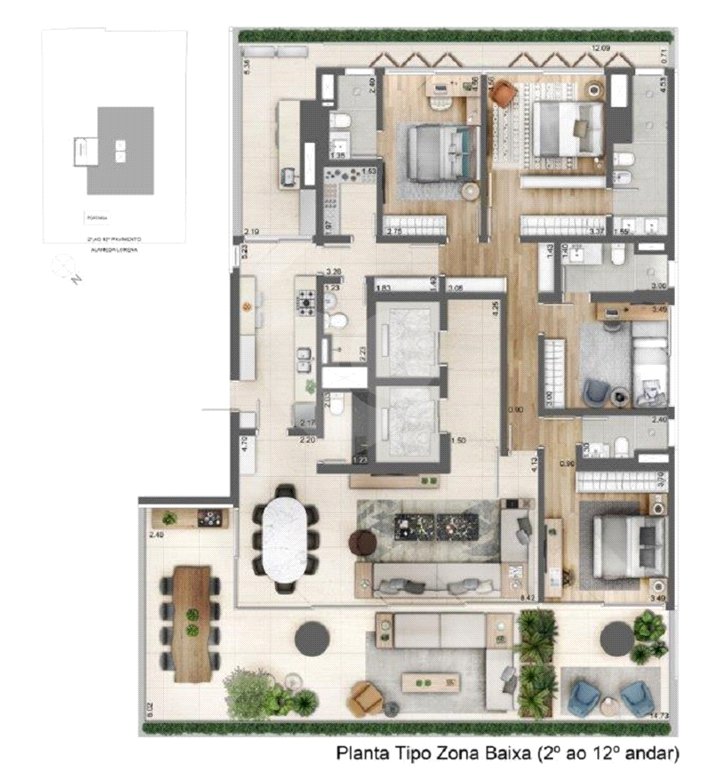 Apartamento à venda com 4 suítes em Jardim Paulista, São Paulo, SP