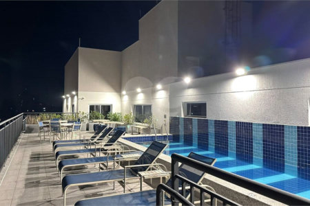 Apartamento com 33m2 - cozinha - 1 quarto - home office - varanda - em Higienópolis.