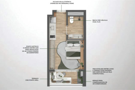 Studio à venda com 1 suíte em Vila Pirajussara, São Paulo, SP