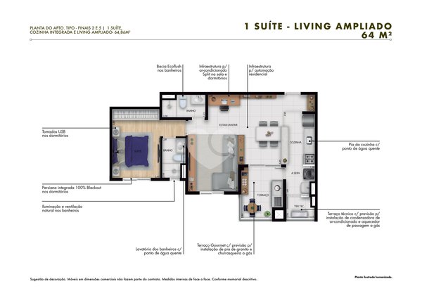 Apartamento 64m² 1