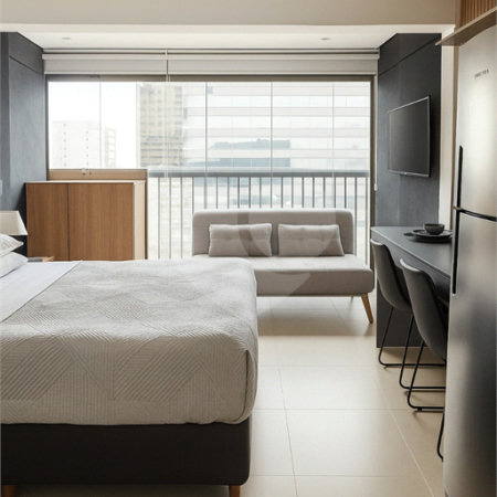 Apartamento à venda ou para alugar com 1 quarto em Cerqueira César, São Paulo, SP