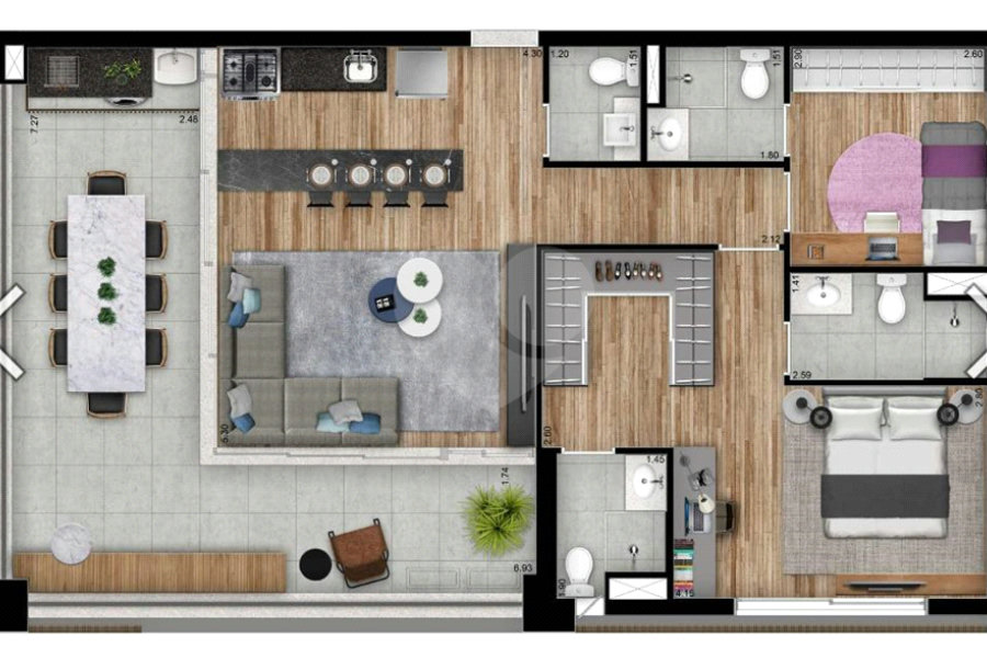 Apartamento à venda com 1 quarto em Perdizes, São Paulo, SP