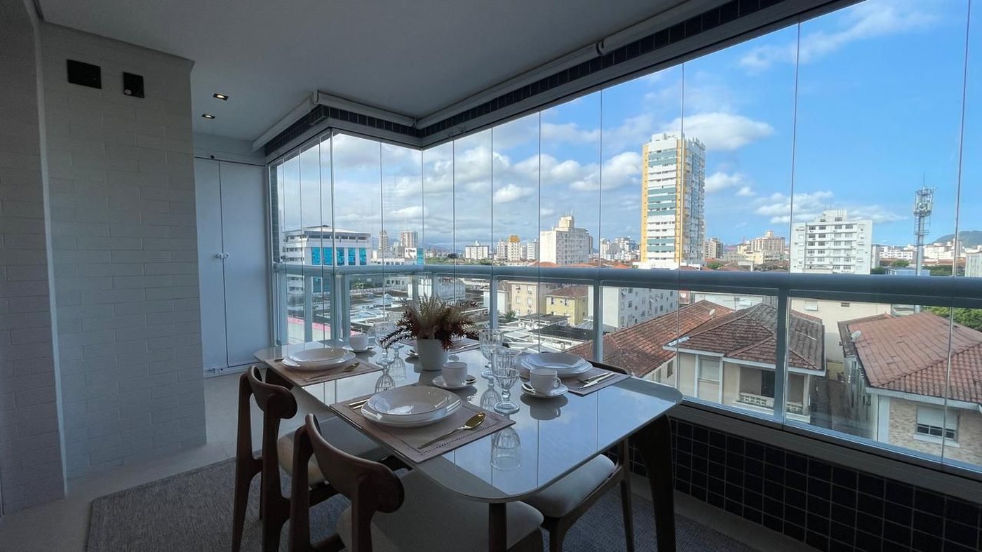 Apartamento com 1 dormitório à venda, 60 m² por R$ 990.000,00 - Boqueirão - Santos/SP