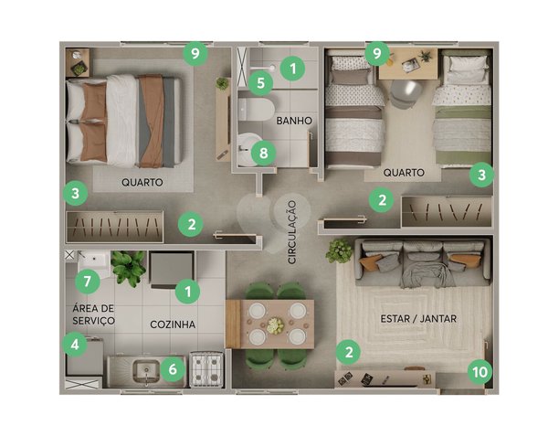 Apartamento 40m² 1