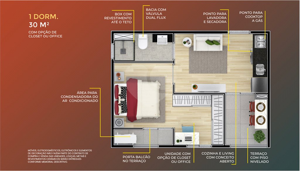 Apartamento à venda com 1 quarto em Jardim Aeroporto, São Paulo, SP