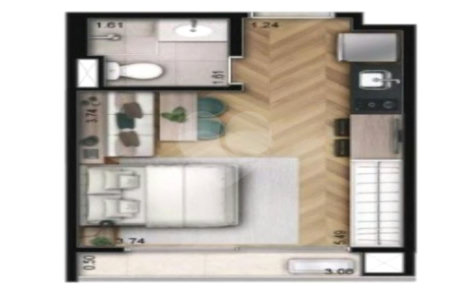 Studio à venda com 1 quarto em Pinheiros, São Paulo, SP
