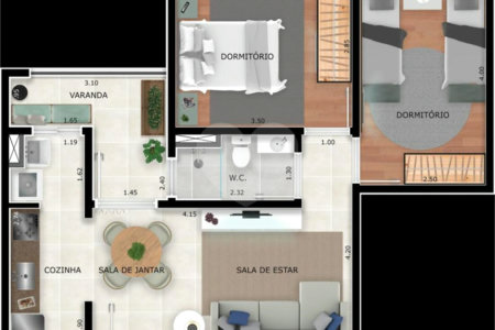 Apartamento à venda com 2 quartos em Horto Florestal, Jundiaí, SP