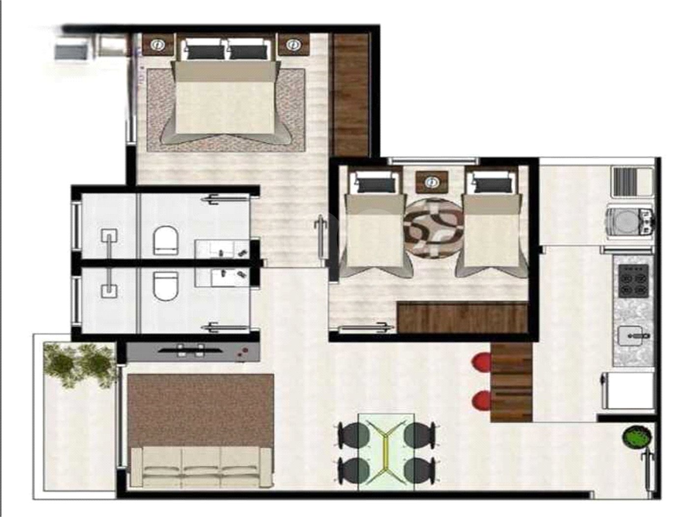 Apartamento à venda com 2 quartos, sendo 1 suíte, em Jardim Piratininga, Sorocaba, SP