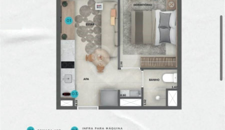 Apartamento à venda com 1 quarto em Pinheiros, São Paulo, SP