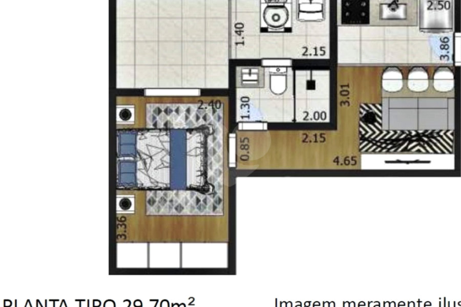 Apartamento à venda com 1 quarto em Santana, São Paulo, SP