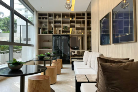 Apartamento mobiliado com 44 m2, 1 dormitório e 1 vaga a venda nos Jardins