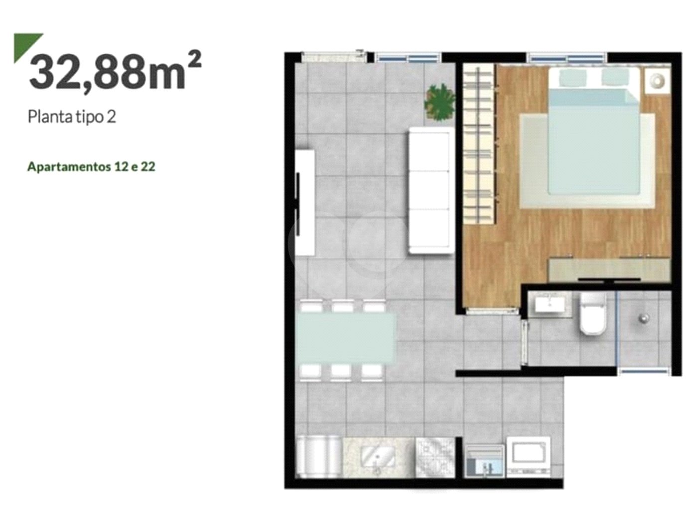 Apartamento à venda com 1 quarto em Vila Gumercindo, São Paulo, SP