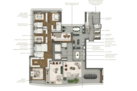 Apartamento à venda com 4 suítes em Jardim Guedala, São Paulo, SP