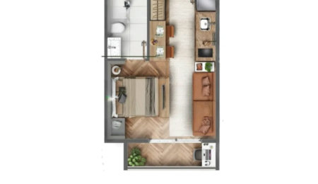 Apartamento à venda com 1 quarto em Pinheiros, São Paulo, SP