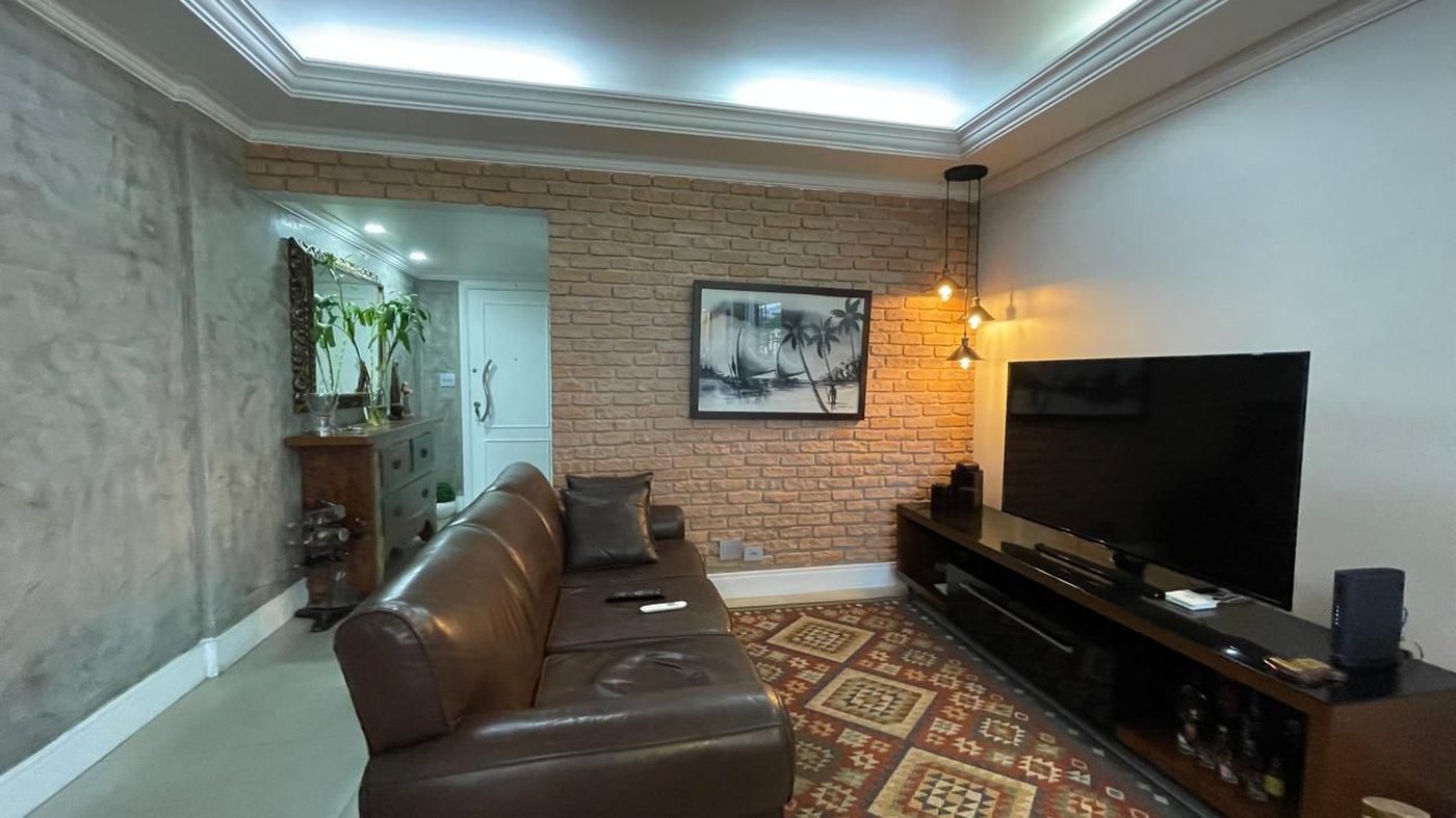 Apartamento com 3 dormitórios frente a praia à venda, 161 m² por R$ 2.200.000 - Gonzaga - Santos/SP