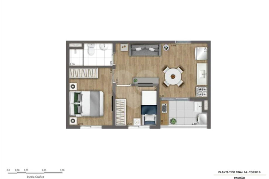 Apartamento à venda com 2 quartos, sendo 1 suíte, em Campo Grande, São Paulo, SP