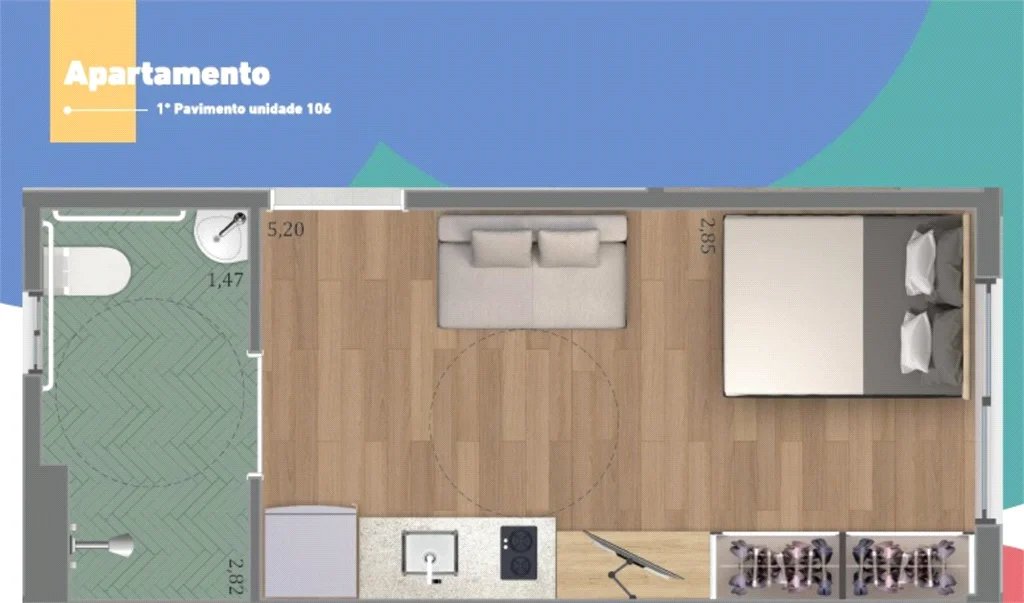 Apartamento à venda com 1 quarto em Pinheiros, São Paulo, SP