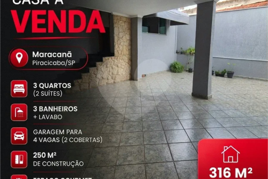 Casa à venda no bairro Maracanã, 3 quartos, 2 suítes em Piracicaba/SP.
