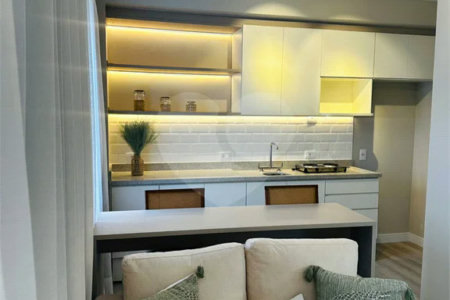 Studio mobiliado, a venda com 27m² - Lazer completo
