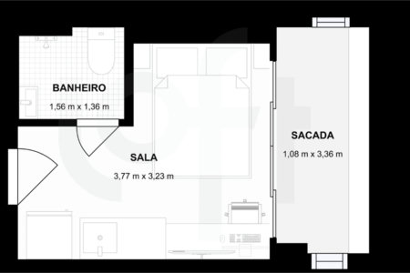 Studio à venda com 1 quarto em Cerqueira César, São Paulo, SP