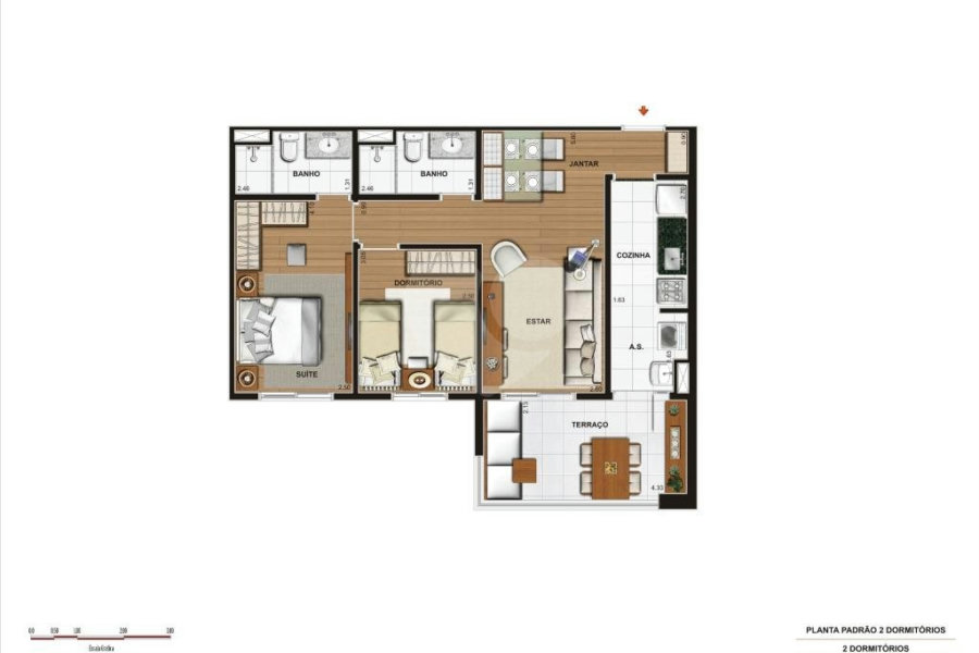 Apartamento à venda com 2 quartos, sendo 1 suíte, em Vila Maria, São Paulo, SP