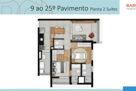 Studio 25 m² – Barô Higienópolis by You, inc | São Paulo