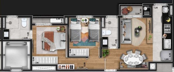 Apartamento 53m² 2