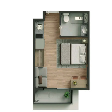 Studio à venda com 1 quarto em Pinheiros, São Paulo, SP