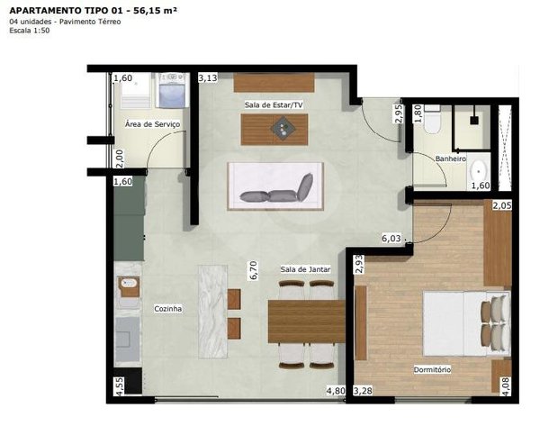 Apartamento 66m² 2