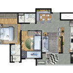 Apartamento à venda com 2 quartos, sendo 1 suíte, em Jardim Terceiro Centenário, Atibaia, SP
